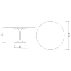 Eero Saarine Tulip Table H 74 z okrągłym blatem z marmuru Verde Alpi - Scarlet Viadurini