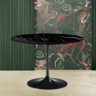 Eero Saarinen Tulipanowy stół H 73 z czarnym marmurowym blatem Marquinia Made in Italy - Scarlet Viadurini