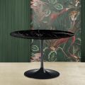 Eero Saarinen Tulip Table H 74 z blatem z czarnego marmuru Marquinia Made in Italy - Scarlet