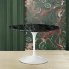 Eero Saarinen Tulip Table H 73 z zielonym marmurowym blatem Alpi Made in Italy - Scarlet Viadurini
