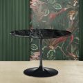 Eero Saarinen Tulip Table H 74 z zielonym marmurowym blatem Alpi Made in Italy - Scarlet