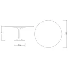 Stół Tulipan Eero Saarinen H 73 w Diamond Cream Ceramic Made in Italy - Scarlet Viadurini