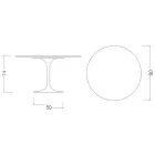 Stolik Tulip Eero Saarinen H 73 in Ceramic Entzo Made in Italy - Scarlet Viadurini