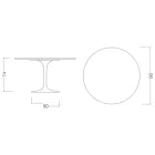 Stolik Tulip Eero Saarinen H 73 in Ceramic Entzo Made in Italy - Scarlet Viadurini