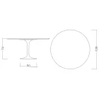 Stół Tulipan Eero Saarinen H 73 z ceramiki Pietra Grey Made in Italy - Scarlet Viadurini