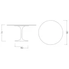 Stolik Tulipan Eero Saarinen H 73 z ceramiki Sirius Made in Italy - Szkarłatny Viadurini