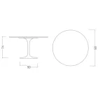 Stolik Tulipan Eero Saarinen H 73 z ceramiki Sirius Made in Italy - Szkarłatny Viadurini