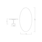Stół Tulipan Eero Saarinen H 73 Owalny z ceramiki Morpheus Made in Italy - Szkarłatny Viadurini