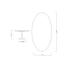 Stolik Tulip Eero Saarinen H 73 Owalny z ceramiki Noir Laurent Made in Italy - Szkarłatny Viadurini