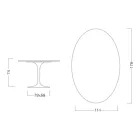 Stolik Tulip Eero Saarinen H 73 Owalny z ceramiki Rem Made in Italy - Szkarłatny Viadurini
