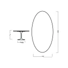 Stolik Tulip Eero Saarinen H 73 owalny z dębu bejcowanego na wiśnię Made in Italy - Scarlet Viadurini