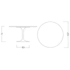 Stół Tulipan Eero Saarinen H 73 Okrągły w Absolutnej Czerni Made in Italy - Scarlet Viadurini