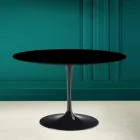 Stół Tulipan Eero Saarinen H 73 Okrągły w Absolutnej Czerni Made in Italy - Scarlet Viadurini