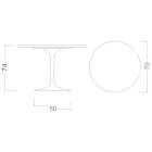 Stół Eero Saarinen Tulip H 74 z czarnym blatem z płynnego laminatu Made in Italy - Scarlet Viadurini