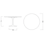 Eero Saarinen Tulip Table H 74 z blatem z czarnego marmuru Marquinia Made in Italy - Scarlet Viadurini