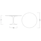 Eero Saarinen Tulip Table H 74 z blatem z czarnego marmuru Marquinia Made in Italy - Scarlet Viadurini