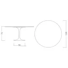 Eero Saarinen Tulip Table H 74 z blatem z czarnego marmuru Marquinia Made in Italy - Scarlet Viadurini