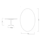 Eero Saarinen Tulip Table H 74 z owalnym blatem z marmuru Arabescato Made in Italy - Scarlet Viadurini