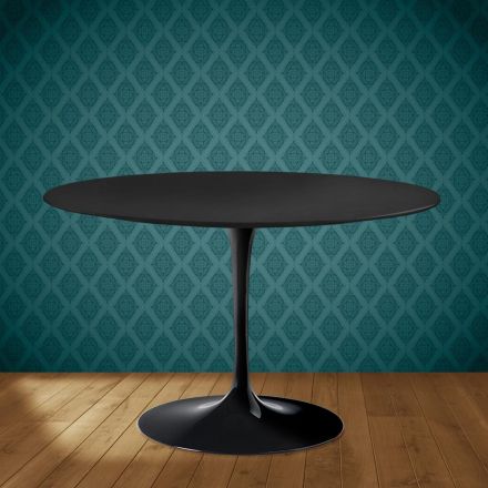 Stolik Tulip Eero Saarinen H 74 z ceramiki Domoos Made in Italy - Scarlet Viadurini