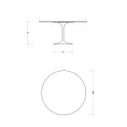 Stolik Tulip Eero Saarinen H 74 z ceramiki Morpheus Made in Italy - Scarlet Viadurini