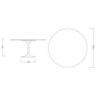 Stolik Tulip Eero Saarinen H 74 z marmuru Arabescato Made in Italy - Scarlet Viadurini