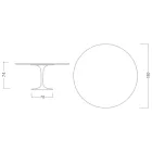 Stolik Tulip Eero Saarinen H 74 z marmuru Arabescato Made in Italy - Scarlet Viadurini