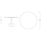 Stolik Tulip Eero Saarinen H 74 z marmuru karraryjskiego Made in Italy - Scarlet Viadurini