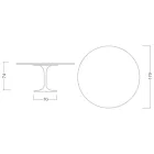 Eero Saarinen Tulip Table H 74 z ciemnego marmuru Emperador Made in Italy - Scarlet Viadurini