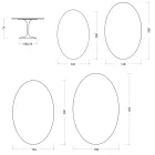 Stolik Eero Saarinen Tulip H 74 owalny z płynnego laminatu Made in Italy - Scarlet Viadurini