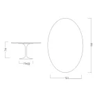 Stół Tulipan Eero Saarinen H 74 Owalny w Czarnym Płynnym Laminacie Made in Italy - Scarlet Viadurini