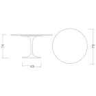 Eero Saarinen H 74 Okrągły stół Tulipan w białym laminacie Made in Italy - Scarlet Viadurini