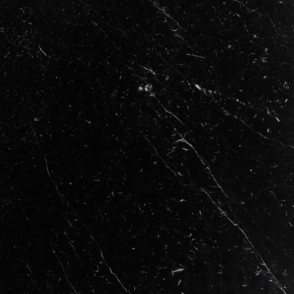 Saarinen Tulip Table H 73 z okrągłym blatem z czarnego marmuru Marquinia Made in Italy - Scarlet Viadurini