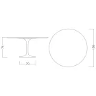 Stolik Tulip Saarinen H 73 Okrągły Ceramiczny Niewidoczny Select Made in Italy - Szkarłatny Viadurini