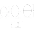 Stół Saarinen Tulip H 74 cm rozkładany w kolorze Florim Calacatta Gold Matt Ceramic - Scarlet Viadurini