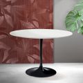 Stolik Saarinen Tulip H 74 cm w kolorze matowej bieli Florim Ceramic - Scarlet