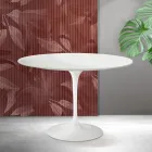Stolik Saarinen Tulip H 74 cm w kolorze matowej bieli Florim Ceramic - Scarlet Viadurini