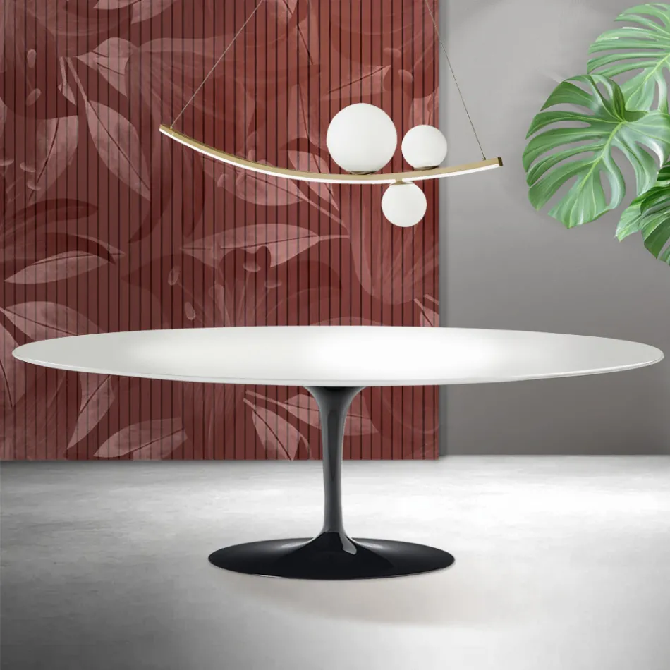 Stolik Saarinen Tulip H 74 cm w kolorze białym Florim Ceramic - Scarlet Viadurini