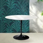 Stolik Saarinen Tulip H 74 cm w połyskującej białej ceramice Florim - Scarlet Viadurini