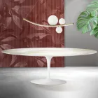 Stolik Saarinen Tulip H 74 cm z ceramiki Florim Calacatta Gold Matt - Scarlet Viadurini