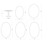 Stół Saarinen Tulip H 74 cm z matowej ceramiki Florim Statuario - Scarlet Viadurini