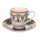 Filiżanki do kawy ze spodkiem w różnej kolorowej porcelanie 12 Szt - Persia Viadurini