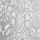 Biała lekka lniana zasłona z koronkowym eleganckim wzorem Made in Italy - Geogeo Viadurini