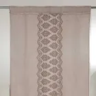 Lekka lniana zasłona z organzą i gotyckim haftem w Centrum Luksusu - Marinella Viadurini