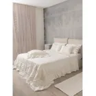 Lekka lniana zasłona z organzą i gotyckim haftem w Centrum Luksusu - Marinella Viadurini