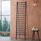 Czarny grzejnik hydrauliczny ze stali węglowej wyprodukowany we Włoszech - Raggio Viadurini