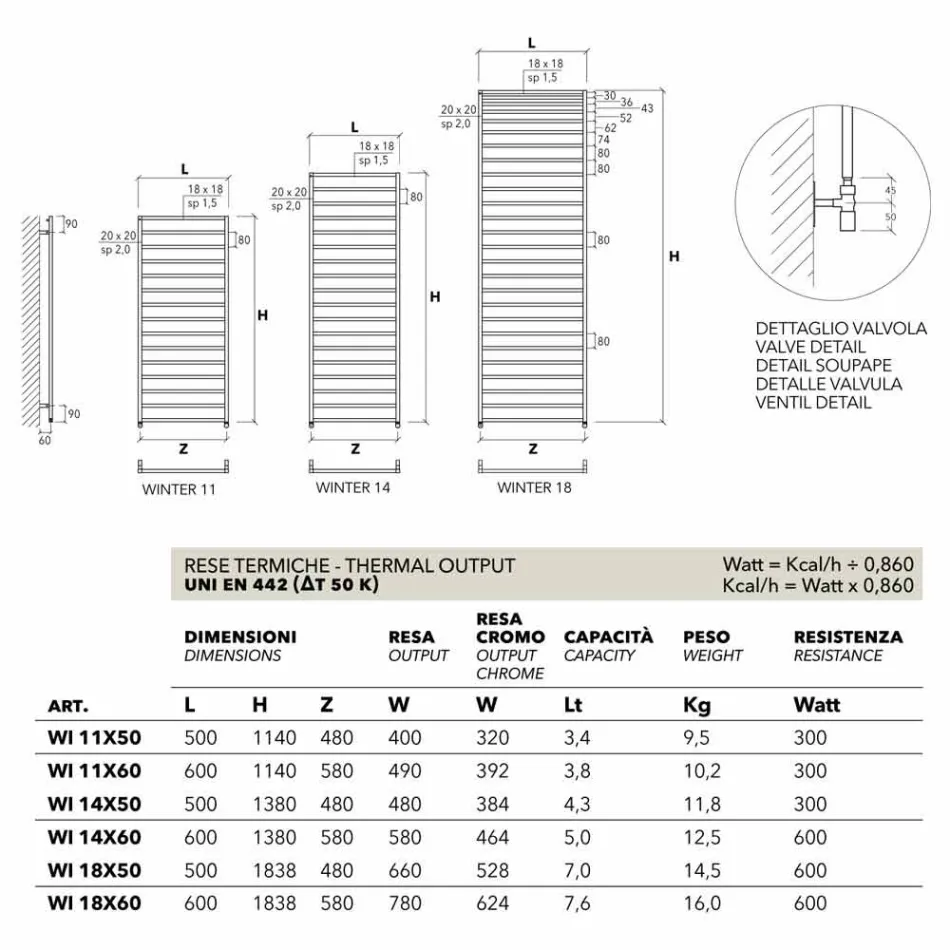 Termoarredo hydrauliczny projektant łazienka, chrom, Zima Scirocco H Viadurini