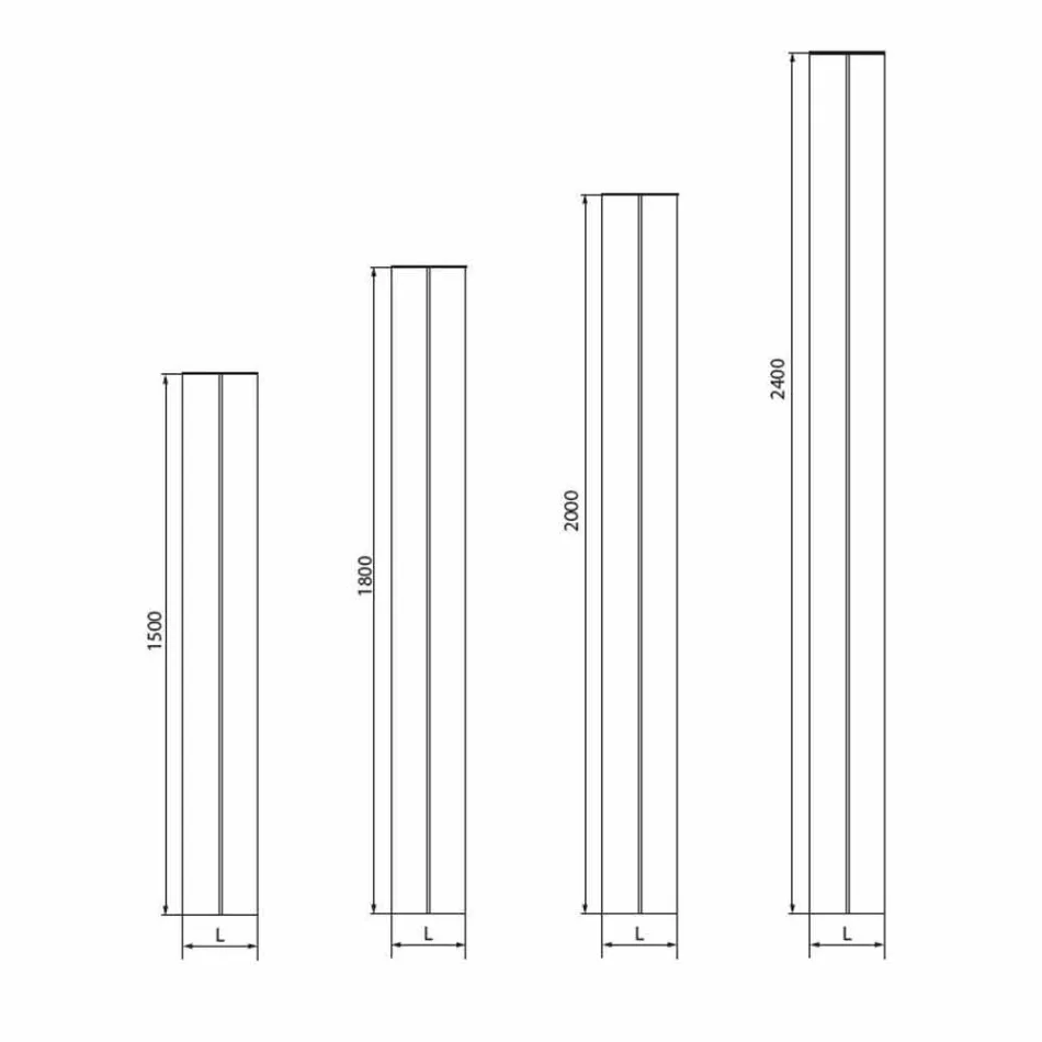 Grzejnik łazienkowy o nowoczesnym designie ze ścianą hydrauliczną do 840 W - Ottolungo Viadurini