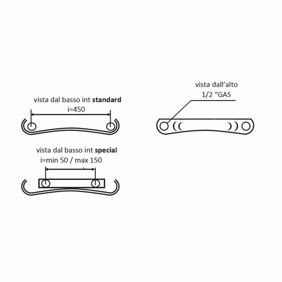 Pionowy, hydrauliczny grzejnik konstrukcyjny z aluminium do 1061 W - wygięty Viadurini