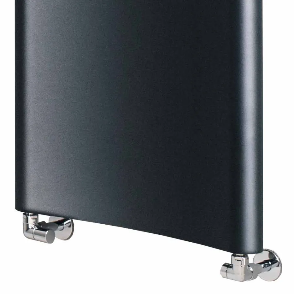 Pionowy, hydrauliczny grzejnik konstrukcyjny z aluminium do 1061 W - wygięty Viadurini