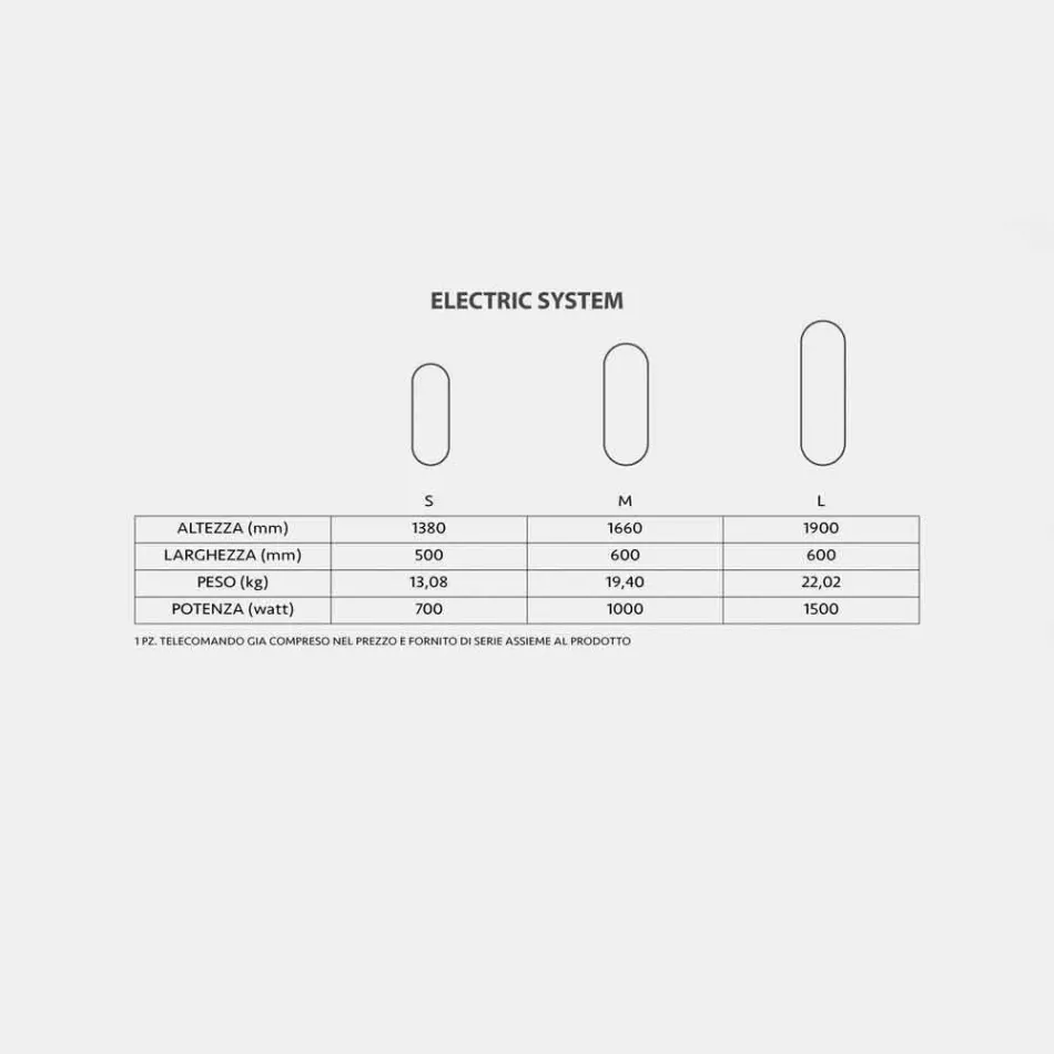 Podgrzewane wieszaki na ręczniki lustro elektrycznej do 1500 Watt Briana Viadurini